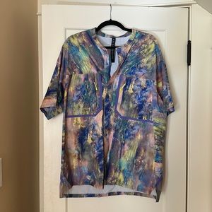 Lululemon Short Sleeve Hiking Button Down printed